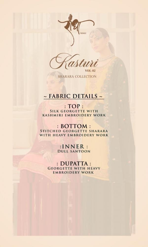 Radha Kasturi Vol 2 Sharara Silk Designer Salwar Suit Collection